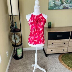 Ann Taylor Pink Red Halter Top